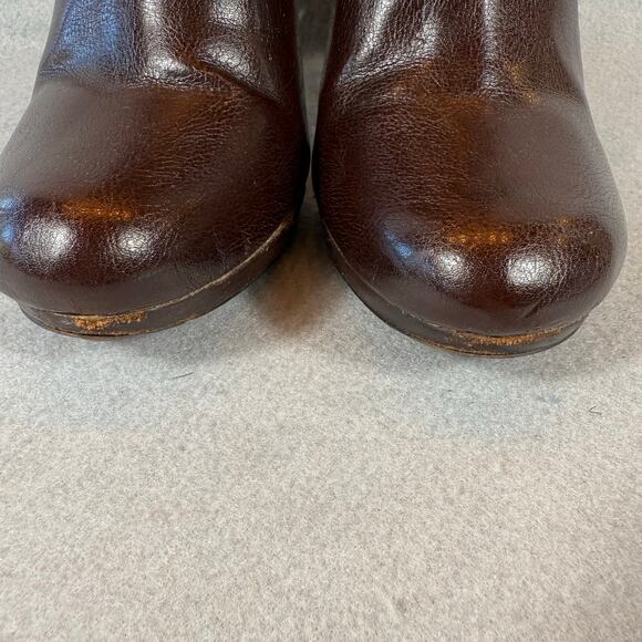 Franco Sarto Artist's Collection Knee High Heeled Boots Womens 8.5M Brown - Picture 11 of 13